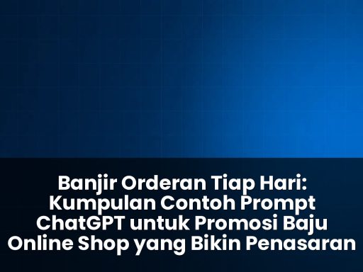 contoh prompt chatgpt untuk promosi baju online shop