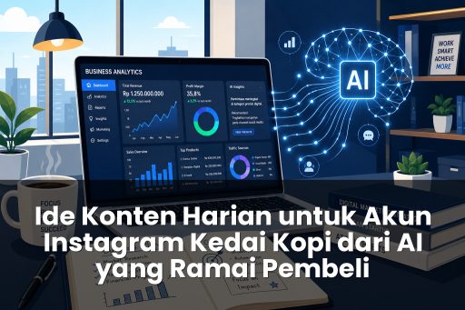 Ide konten harian untuk akun Instagram kedai kopi dari AI