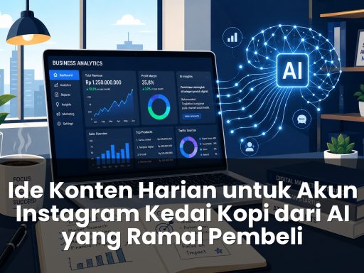 Ide konten harian untuk akun Instagram kedai kopi dari AI
