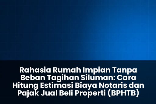 Cara hitung estimasi biaya notaris dan pajak jual beli properti (BPHTB)