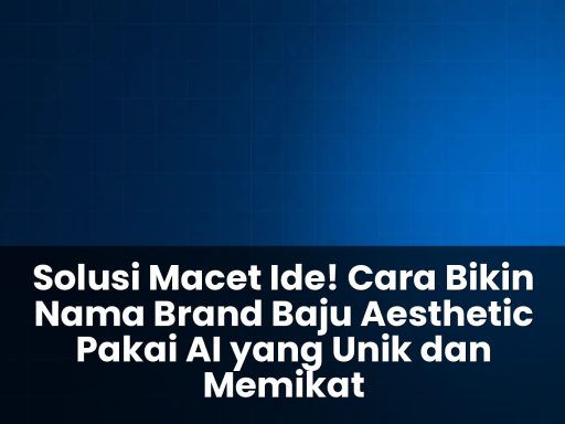 cara bikin nama brand baju aesthetic pakai ai