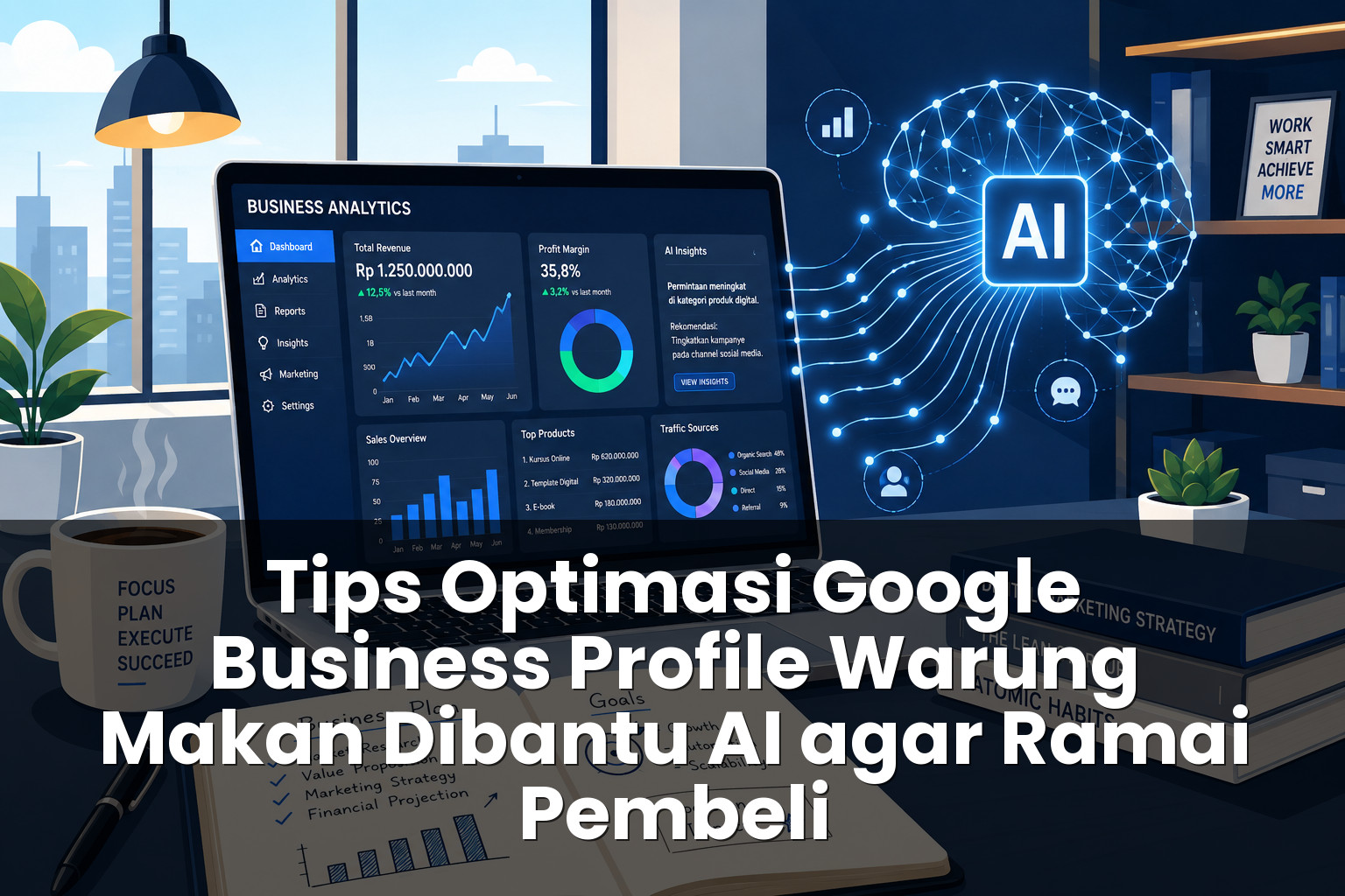 Tips optimasi Google Business Profile warung makan dibantu AI